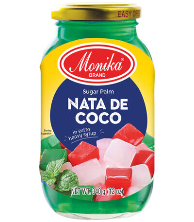 Monika Nata de Coco groen (kokosgelblokjes) op zware siroop) 340 g