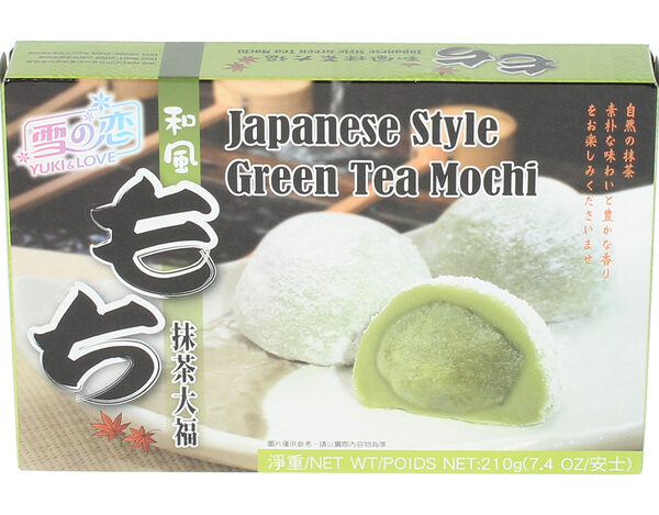 Yuki & Love Mochi Japanse rijstcake groene thee smaak - 210 g