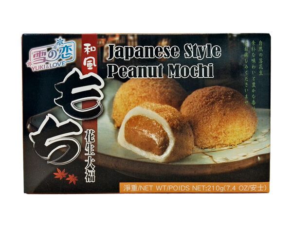 Yuki & Love Mochi Japanse rijstcake pinda smaak 210 g