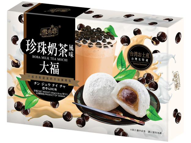 Yuki & Love Mochi rijstcake Boba melkthee smaak 180 g