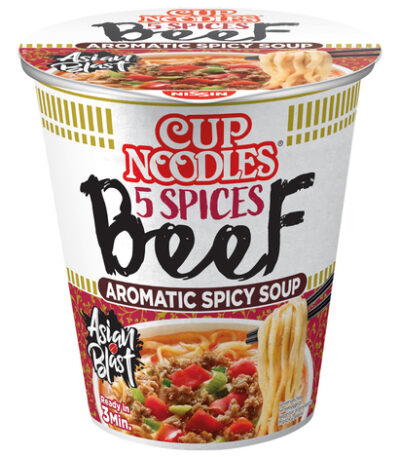 Nissin Instant Cupnoedels Rundvlees 5 Kruiden 63 g