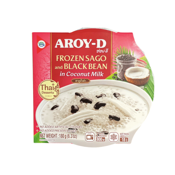 Aroy-D Sago and Black Bean in Coconut Milk 180 g