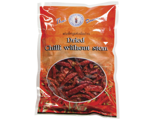 Thai Dancer Gedroogde Spaanse pepers (klein) zonder steel 75 g