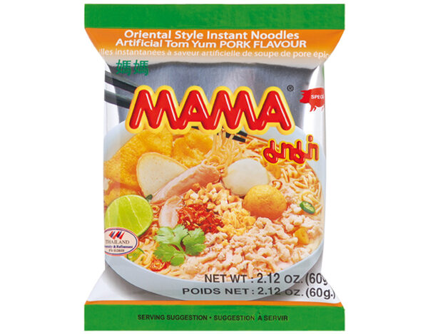Mama Instant Noedels Tom Yum Varkensvlees 60 g