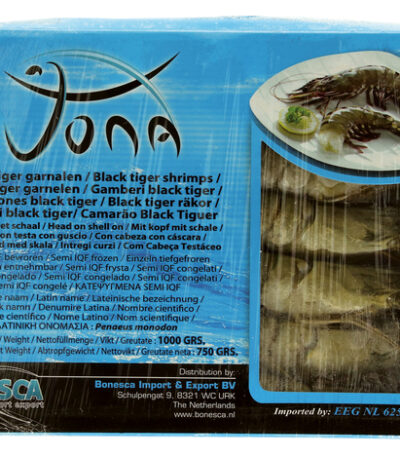 Jona Black Tiger Garnalen HOSO 16/20 1 kg