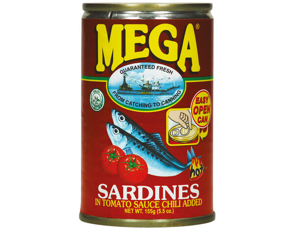 Mega Sardientjes in Tomatensaus Met Chili (Heet) 155 g