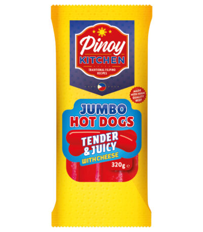 Pinoy Kitchen Jumbo Hotdogs met Kaas 320 g