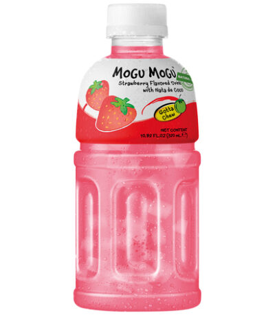 Mogu mogu Aardbeien Drink met Nata de Coco 320 ml