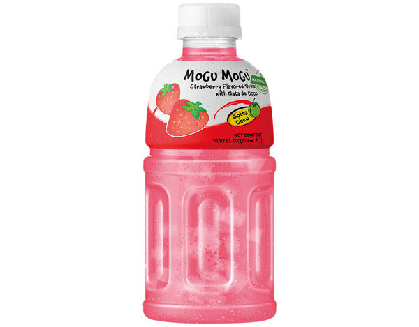 Mogu mogu Aardbeien Drink met Nata de Coco 320 ml