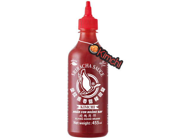 Flying Goose Siracha Chillisaus Kimchi smaak 455 ml