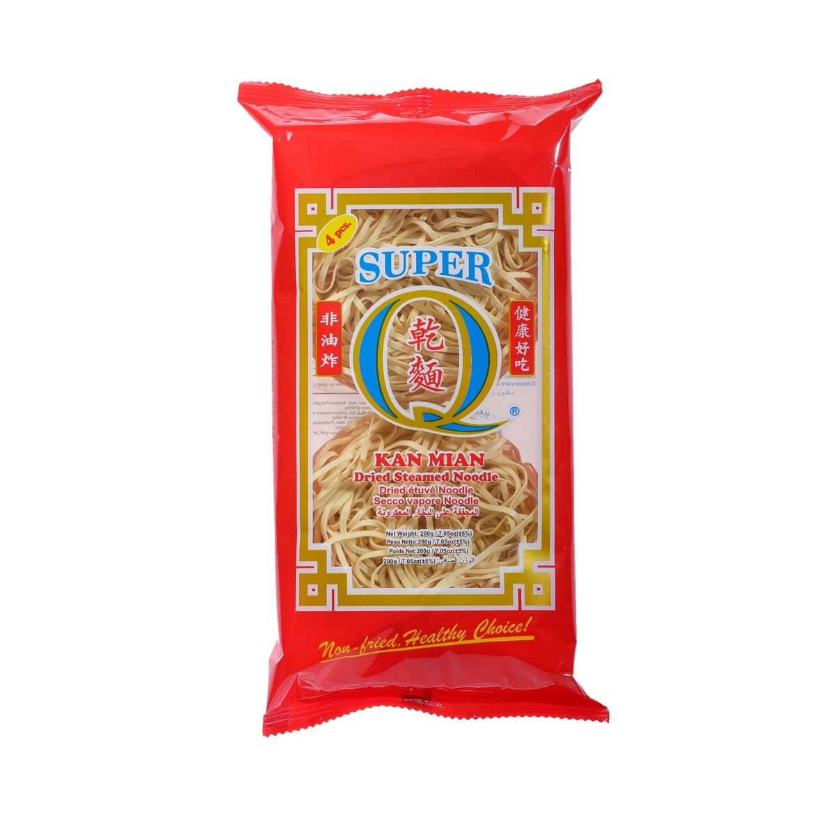 Super Q Brand Kan Mian Dried Steamed Noodles 200 g
