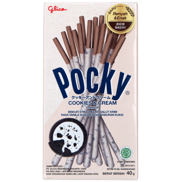 Glico Pocky Cookies & Cream Flavor 40 g