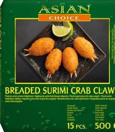 Breaded surimi crab claws 500 g
